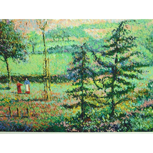 Pissarro, Claude "Garden of Yves Saint Laurent"Signed Artwork Serigraph Unframed For Sale - Image 4 of 6