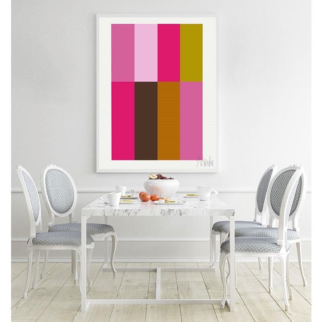 Contemporary Pink Composition Fine Art Print 20" X 24" by Liz Roache For Sale - Image 3 of 6