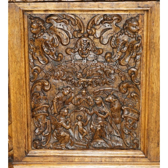 Museum Quality Victorian Walnut Partner Desk With 17th-Century Carved Panels For Sale - Image 18 of 18