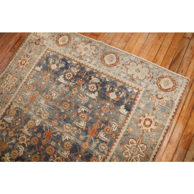 Textile Early 20th Century Accent Persian Malayer Rug - 4'3" x 5'11" For Sale - Image 7 of 9