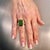 2010s Natural Tourmaline White Sapphire Ring 6.75 14k WG 21.03 TCW Certified For Sale - Image 5 of 18