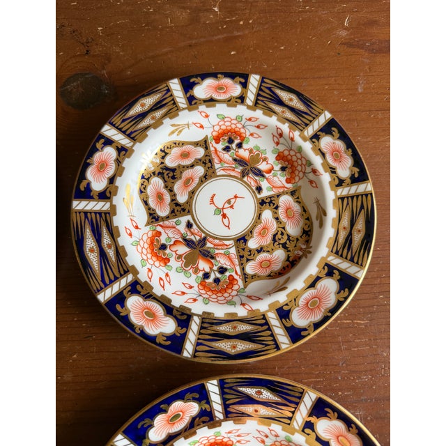Late 19th Century A Super Fine Set of 6 Royal Crown Derby Imari Pattern Dessert Plates by Stevenson & Hancock, Circa 1860's For Sale - Image 5 of 17