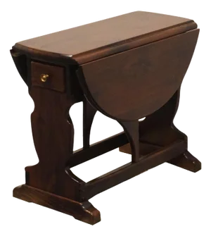 Ethan Allen Antiqued Pine Old Tavern 32" Drop Leaf Pembroke Accent End Table 12-8006
