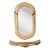 Organic Molded Plywood Mirror and Shelf Set For Sale