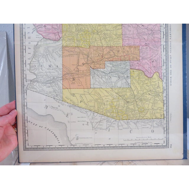 19th Century Antique 19th Century Map Lot of 4 ~ Arizona, Louisiana, New York ~ Pre-Statehood For Sale - Image 5 of 14