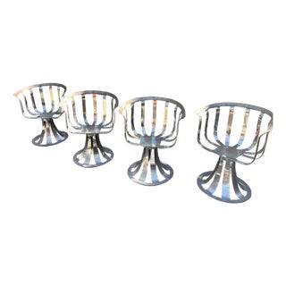 Herbert Saiger for Russell Woodard Mid Century Modern Swivel Chairs - Set of 4 For Sale