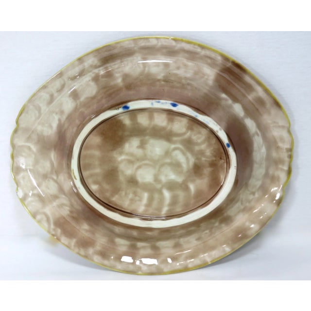 Green Late 19th Century Antique Majolica Motto Bread Tray For Sale - Image 8 of 12