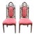 Antique Walnut Boudoir Chairs Victorian Side Spindle Carved Pair 1880s Coral For Sale
