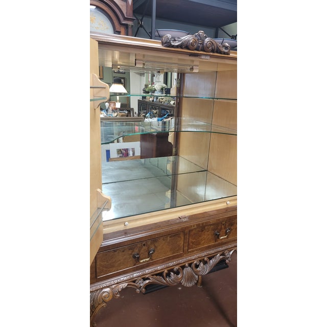 Antique Georgian English Burlwood Bar For Sale - Image 11 of 17