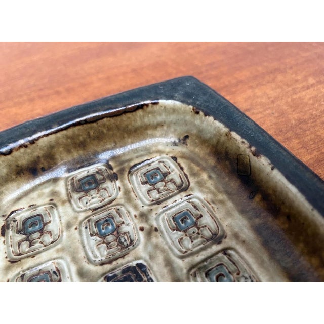 Beige Mid-Century Danish Brutalist Stoneware Bowl by Jorgen Mogensen for Royal Copenhagen For Sale - Image 8 of 15