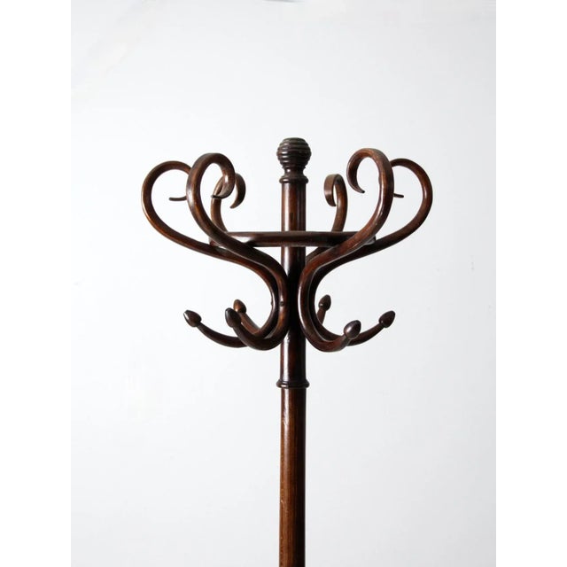 Farmhouse Antique Bentwood Hall Tree For Sale - Image 3 of 11
