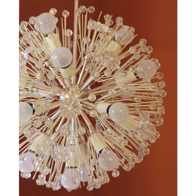 Large Silvered Snowball Pendant Lamp by Emil Stejnar for Rupert Nikoll, 1950s For Sale - Image 6 of 17