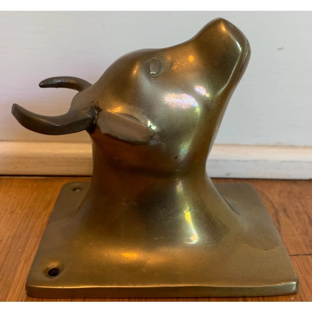 Vintage Brass Cow Head For Sale - Image 4 of 8