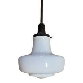 Vintage School Light Pendant Lighting Fixture For Sale