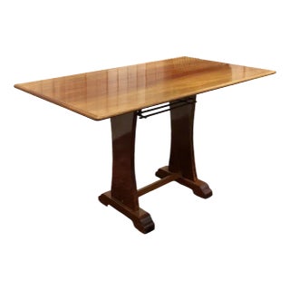 Danish Modern Teak Dining Table with Under-Table Magazine Rack, 1960s For Sale