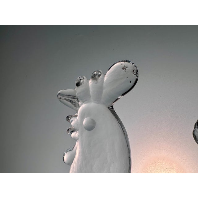Glass Art Suncatcher in the shape of a Rooster by Bertil Vallien for Boda, Sweden, 1970s For Sale - Image 10 of 13