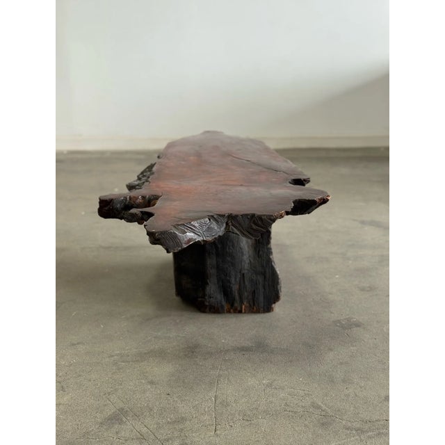 Vintage Live Edge Redwood Burl Coffee Table For Sale - Image 4 of 12