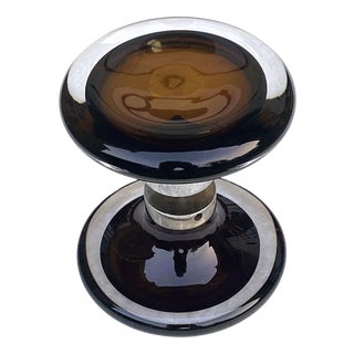 Murano Sommerso Glass Push and Pull Door Handles with Chrome, 1970, Set of 2 For Sale