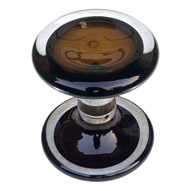 Murano Sommerso Glass Push and Pull Door Handles with Chrome, 1970, Set of 2 For Sale
