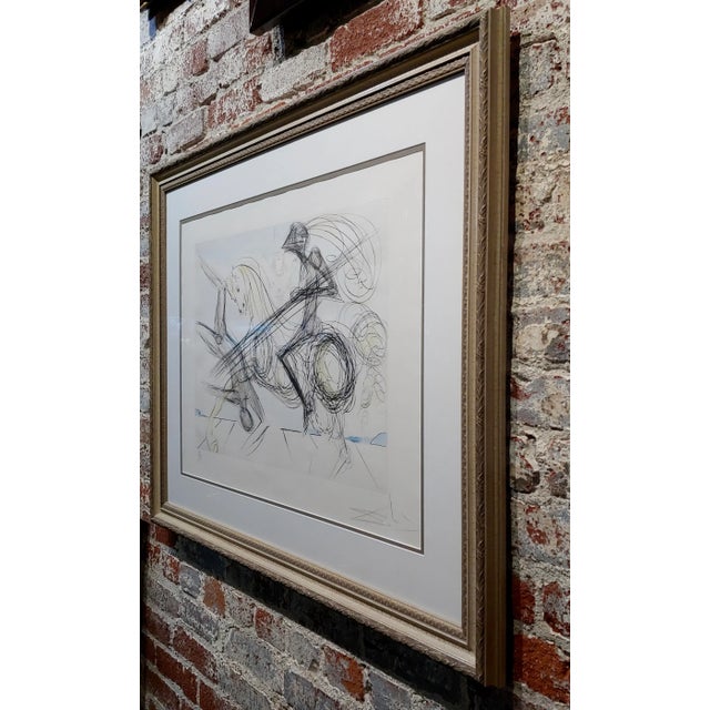 Printmaking Materials Salvador Dali - the Black Knight - Color Etching For Sale - Image 7 of 9