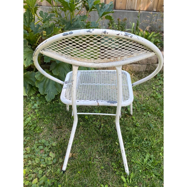 1950’s MidCentury Modern White Metal Outdoor Dining Set Chairish