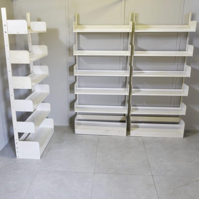 Industrial Shelving Units in White Lacquered Metal from Lips Vago, 1970s, Set of 3 For Sale - Image 16 of 17