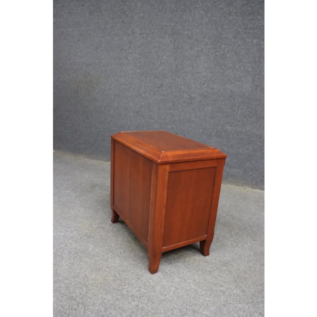 Wood Ethan Allen Maison Collection Solid Cherry 3-Drawer Nightstand For Sale - Image 7 of 10