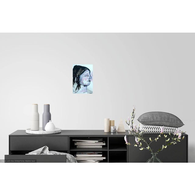 Camille is the French artist who painted this portrait. Original, unique and contemporary portrait of a live model in an...