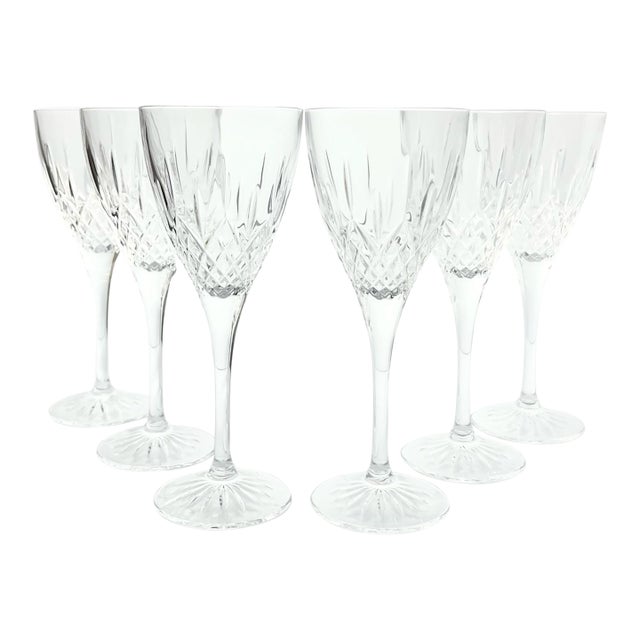 Royal Rock Crystal “Puccini” Set of 6 Crystal Water Glasses For Sale