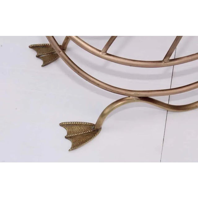 Mid-Century Modern Maison Jansen Brass Magazine Holder For Sale - Image 3 of 13