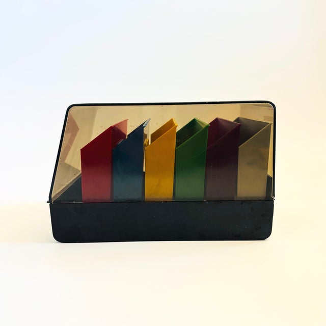 Postmodern 1980s Acrylic Organizer - SRW Minidex 78 Floppy Disk Holder For Sale - Image 3 of 14