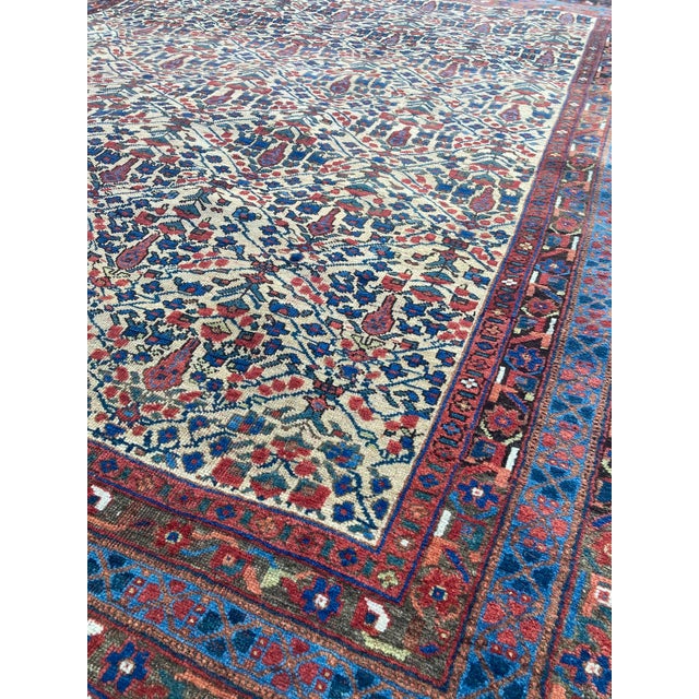 Ivory Antique Afshar Rug, 1890s For Sale - Image 8 of 18