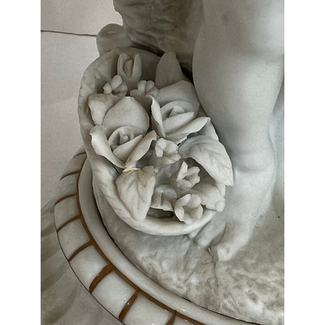 Neoclassical Putti Four Season Figures in White Alabaster Finish Setof 4 For Sale - Image 9 of 12