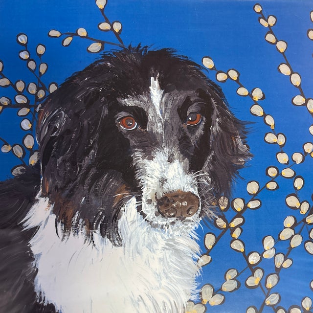 Contemporary border collie portrait print by Judy Henn. Measures 14x11 or approximately 15.5x12.5 framed. Check out my...