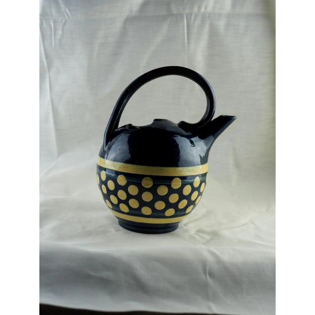 Early 20th French Folk Art Deco Paul Jacquet Spotted Deco Jug For Sale - Image 4 of 11