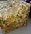 Contemporary Vintage 1970s Orange / Yellow Floral Textured Skirted Sofa Couch For Sale - Image 3 of 11