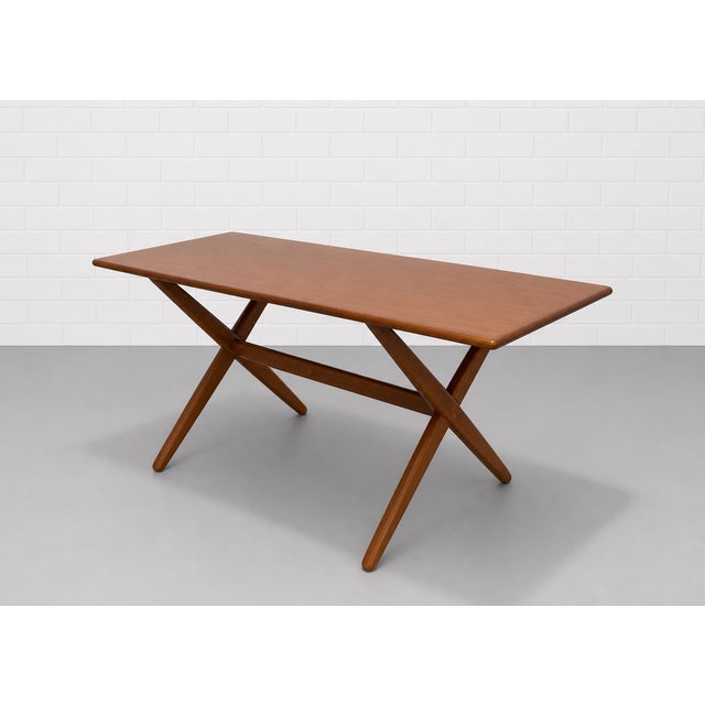 Mid-Century Modern Simple + Sleek Mid Century Modern Teak Coffee Table For Sale - Image 3 of 9