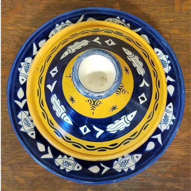 1980s 3pc. Large Decorative Moroccan Tagine Pot For Sale - Image 5 of 10