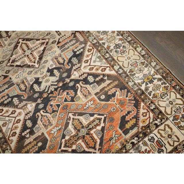 Gallery Size Geometric Antique Persian Bakhtiari Rug - 5'7" x 13' For Sale - Image 9 of 10