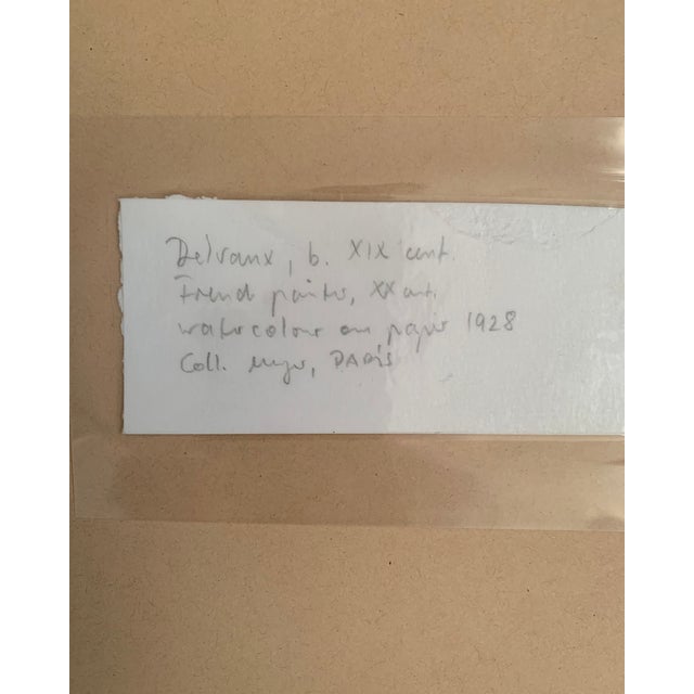 1920's French Original Watercolor For Sale - Image 12 of 12