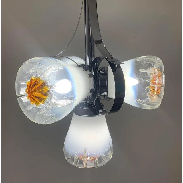 Vintage Italian Pendant Lamp from Mazzega, 1970s For Sale - Image 3 of 5