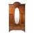 Early 20th Century English Edwardian Style Inlaid Mahogany Wardrobe With Beveled Oval Mirror For Sale