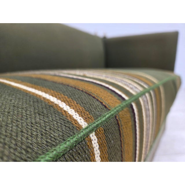Danish 2-Seater Drop-Arm Spanish Sofa in Furniture Wool, 1970s For Sale - Image 10 of 18
