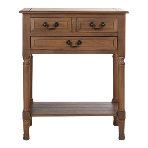 Primrose 3 Drawer Console Table - Brown