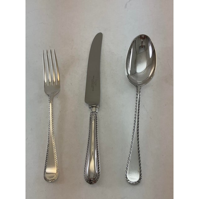 1980s Silver Dinner Fork, Feather Edge For Sale In New York - Image 6 of 11