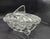 Mid-Century Modern Vintage 1950s Crystal Glass Clam Shell Candy Dish Jewelry Trinket Box W Lid For Sale - Image 3 of 7