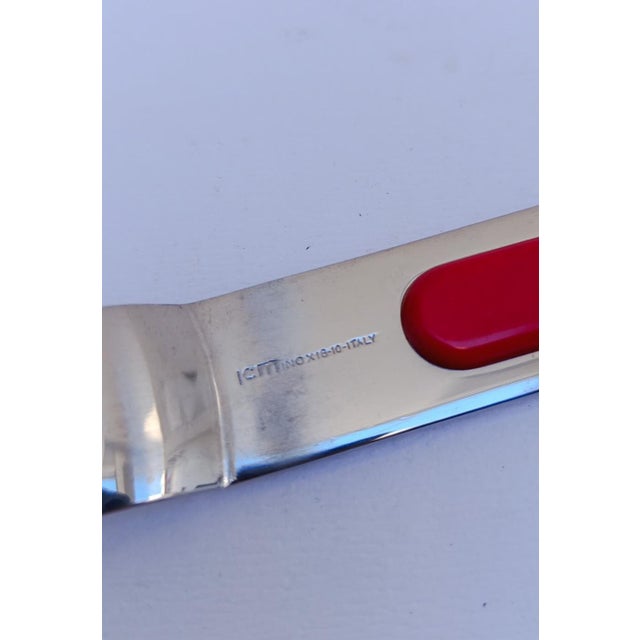 Sergio Asti Vintage Cutlery Set by Sergio Asti Lauffer Boca for ICM, 1970s, Set of 32 For Sale - Image 4 of 6