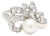 Retro .25ctw Pearl & Diamond Ring, Platinum, Ring Size 8 For Sale