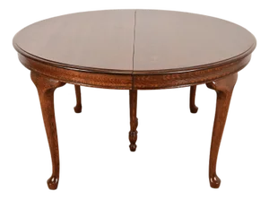 Antique Victorian Carved Oak Extension Dining Table, Newly Refinished