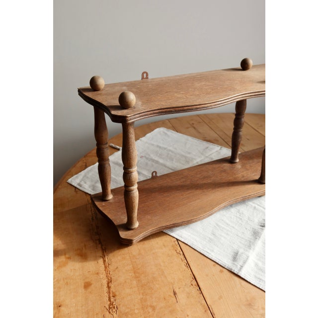 Vintage Wooden Wall Shelf, 1890s For Sale - Image 5 of 10